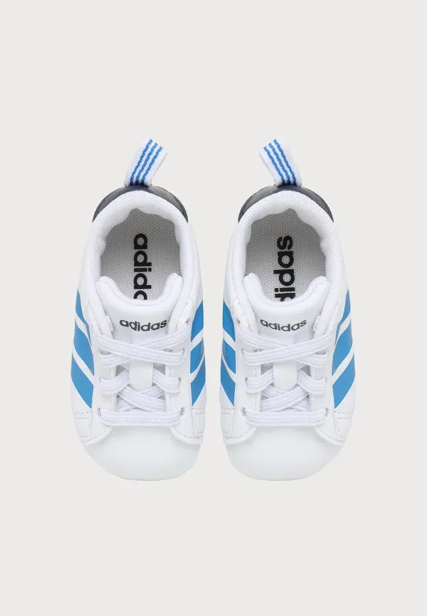 Детские туфли Grand Court Crib унисекс - первые туфли Adidas Performance, белый/синий — фото 4