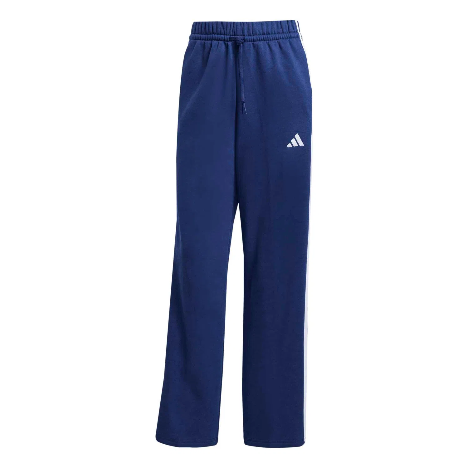 Женские спортивные штаны с флисом adidas Essentials 3S Open Hem Fleece, Темно-синий Белый