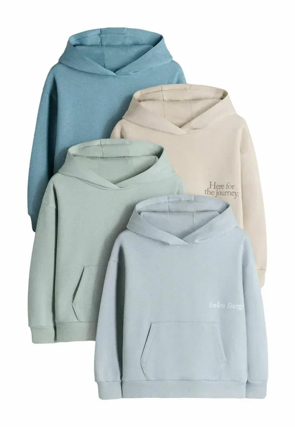 Худи принт 4 pack - hoodie The Set, green, cream, зеленый — фото 3