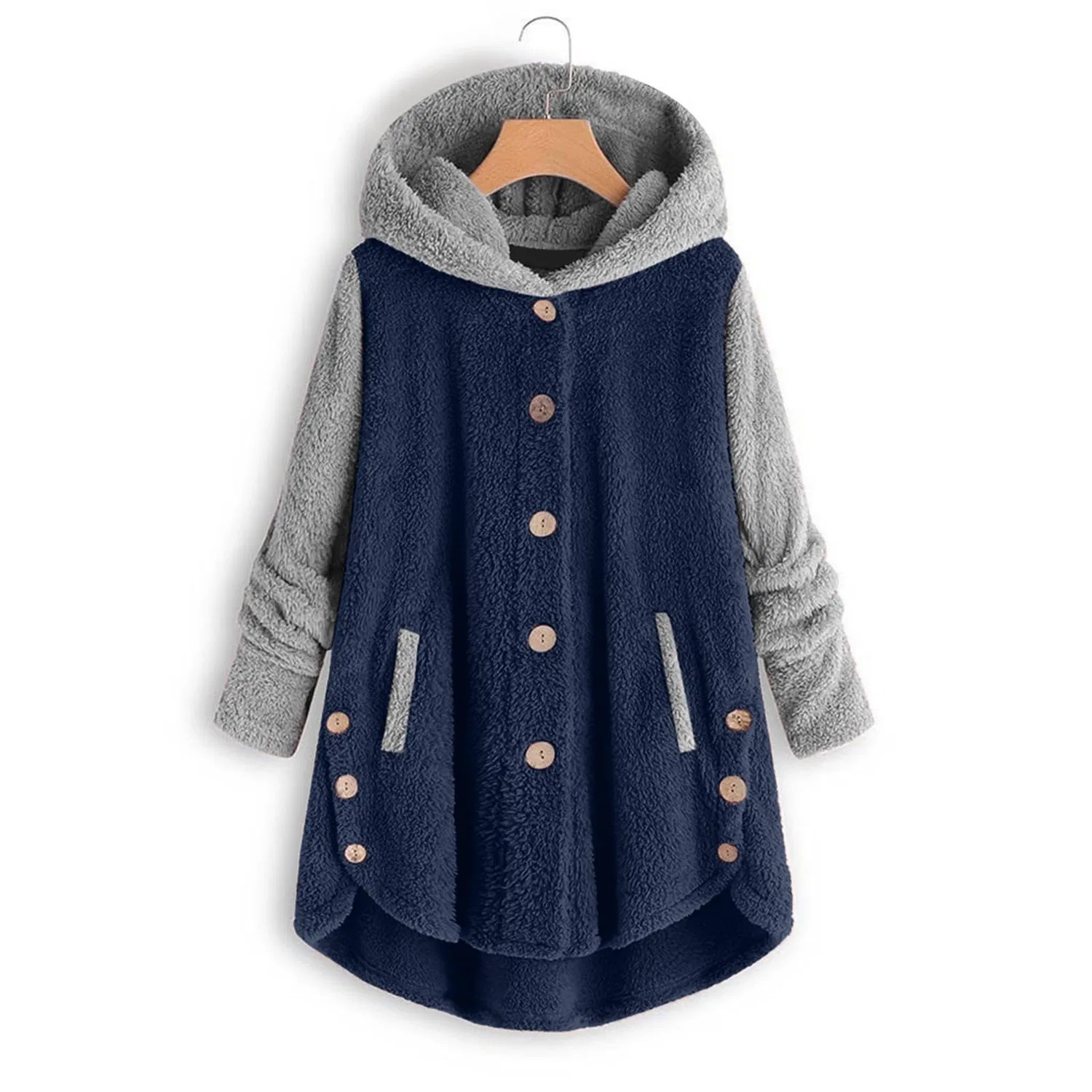 Женская куртка с капюшоном Oversized Winter Long Sleeve, 20 — фото 2