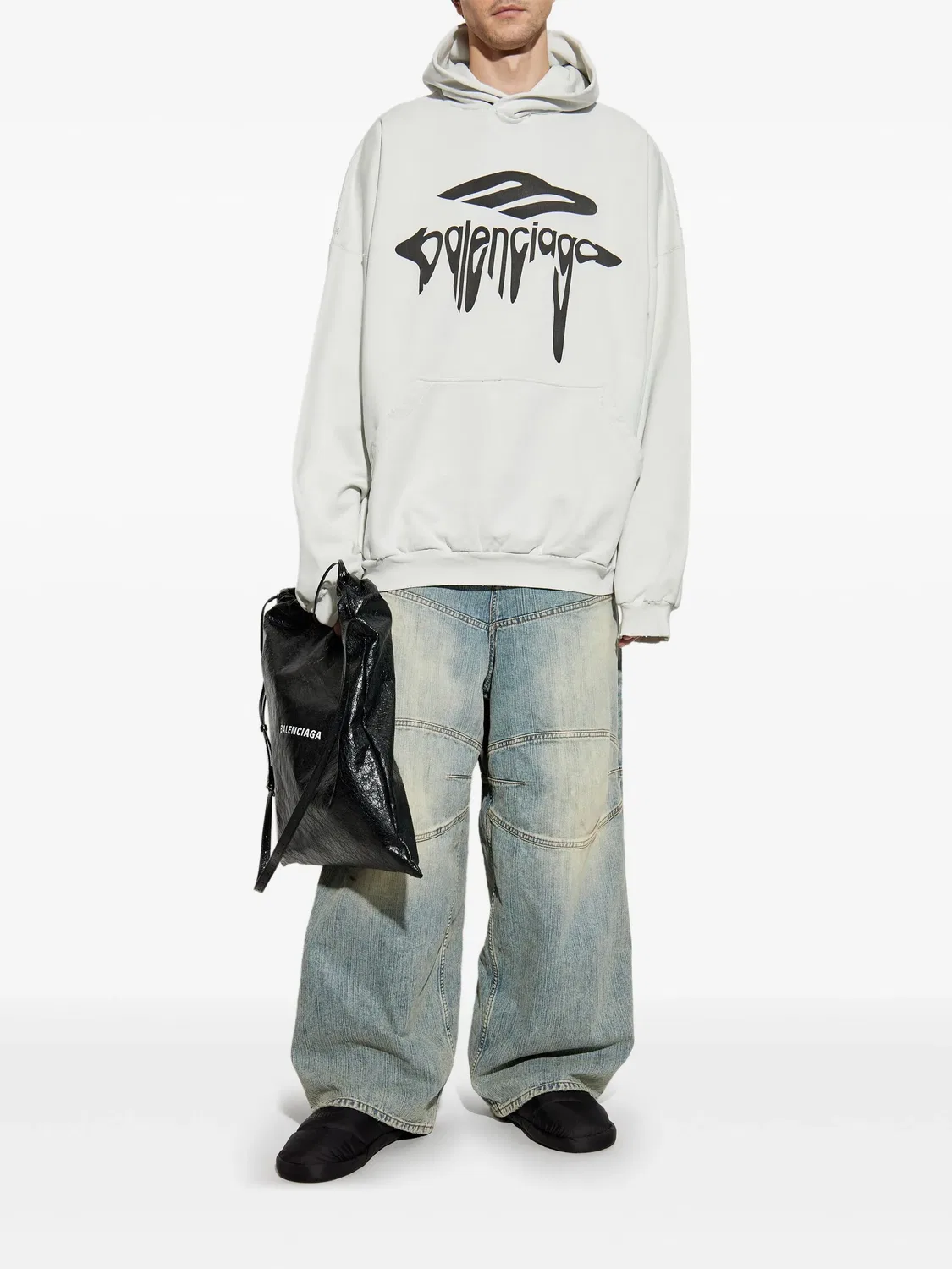 Худи 3B Liquified от Balenciaga, белый — фото 2