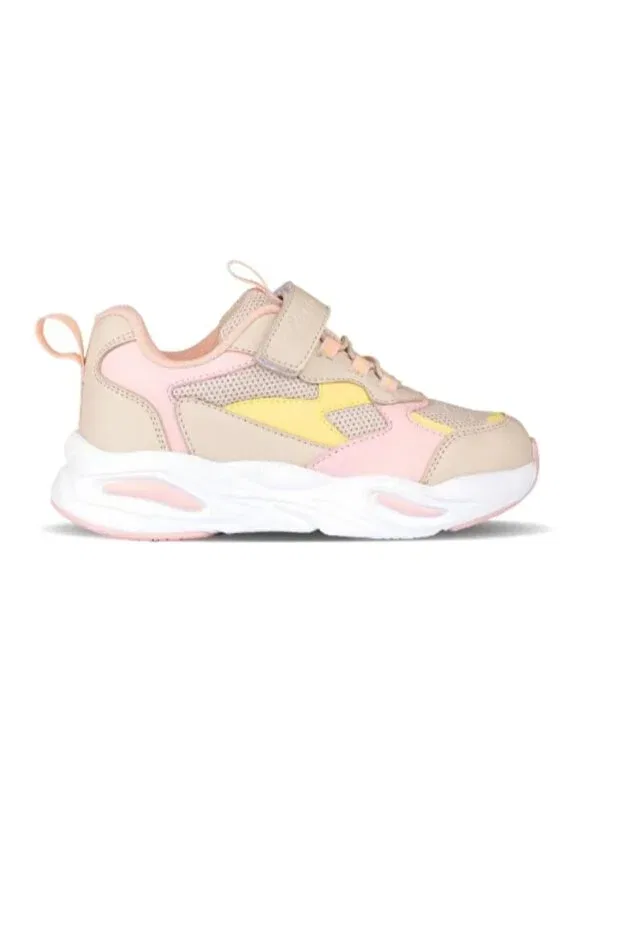 Детские кроссовки для девочек на липучке легкие Brenda kids Vicco, Beige