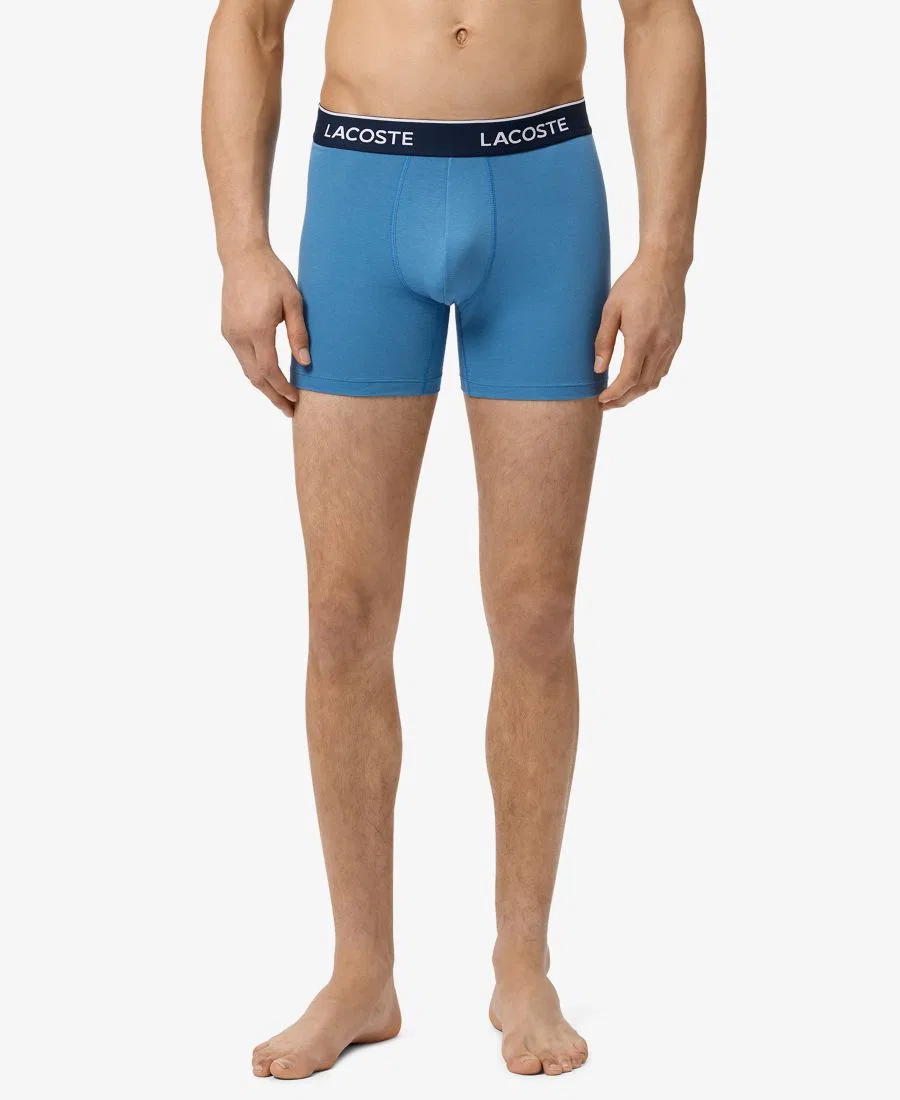 Трусы-боксеры мужские, комплект из 3 шт., с принтом Lacoste, Phoenix Blue Navy Blue — фото 3