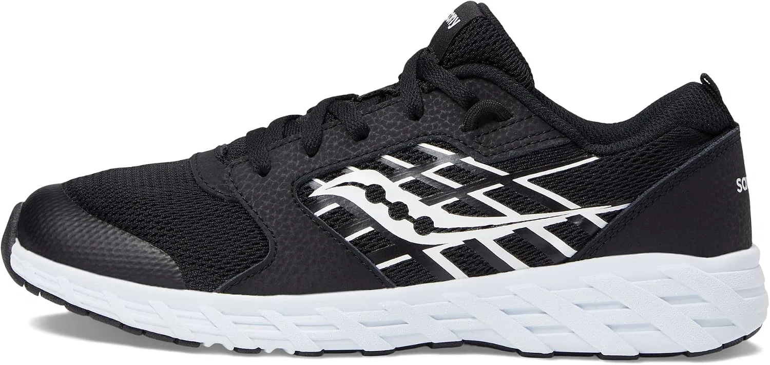 Детские кроссовки для девочек Wind 2.0 Saucony, Black/White — фото 4