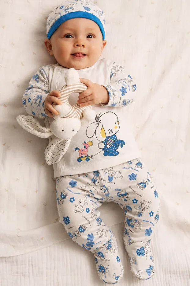 Детский комплект хлопковый Biberon Baby, Blue