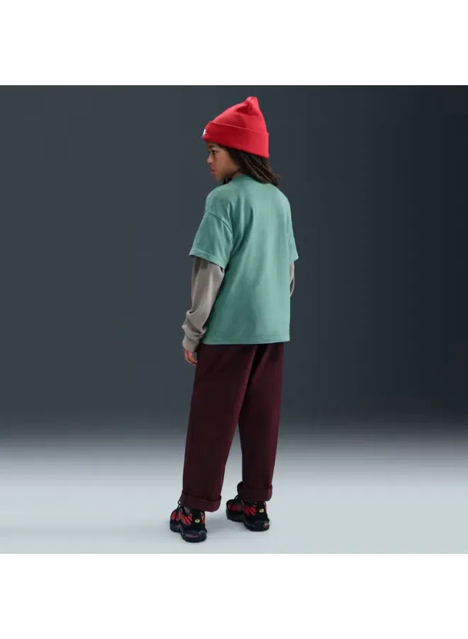Футболка с коротким рукавом с круглым вырезом Sportswear Club Washed Nike, бирюзовый — фото 3