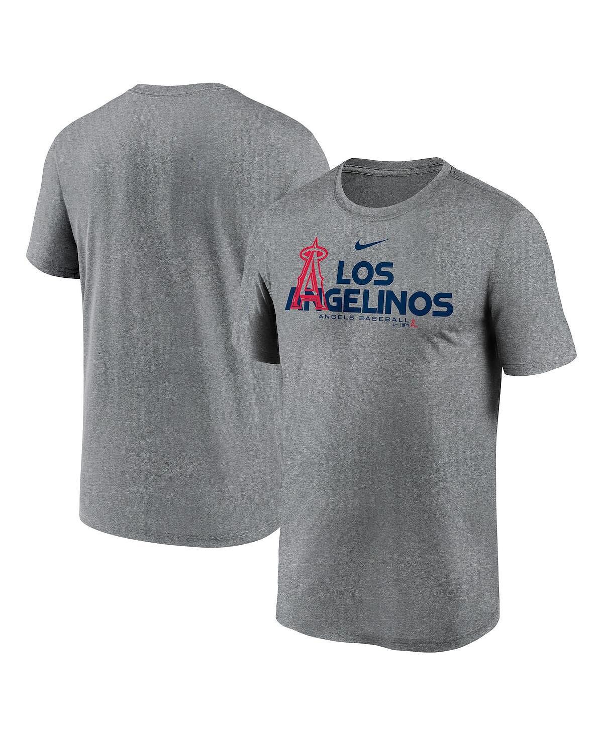 

Мужская футболка с мелким древесным углем los angeles angels local rep legend performance Nike, мульти