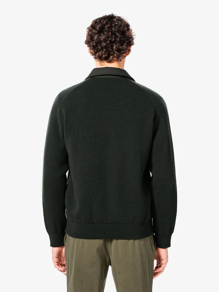 Куртка гибридная Lacoste легкая, полиэстер 100%, синий — фото 3