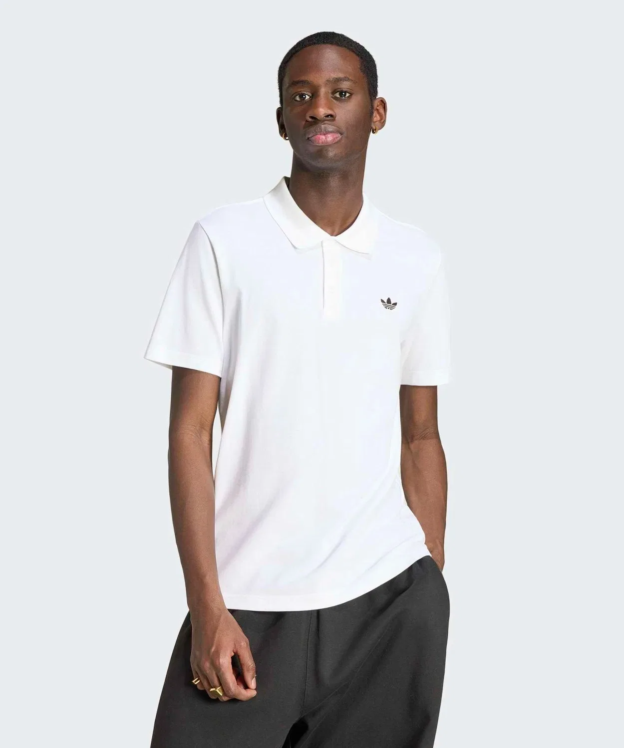 Мужская футболка-поло с коротким рукавом Trefoil Essentials Adidas Originals, Белый