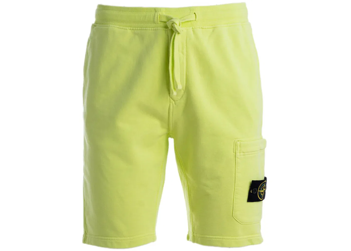 Мужские шорты из футера с длинным рукавом Stone Island, Neon Green