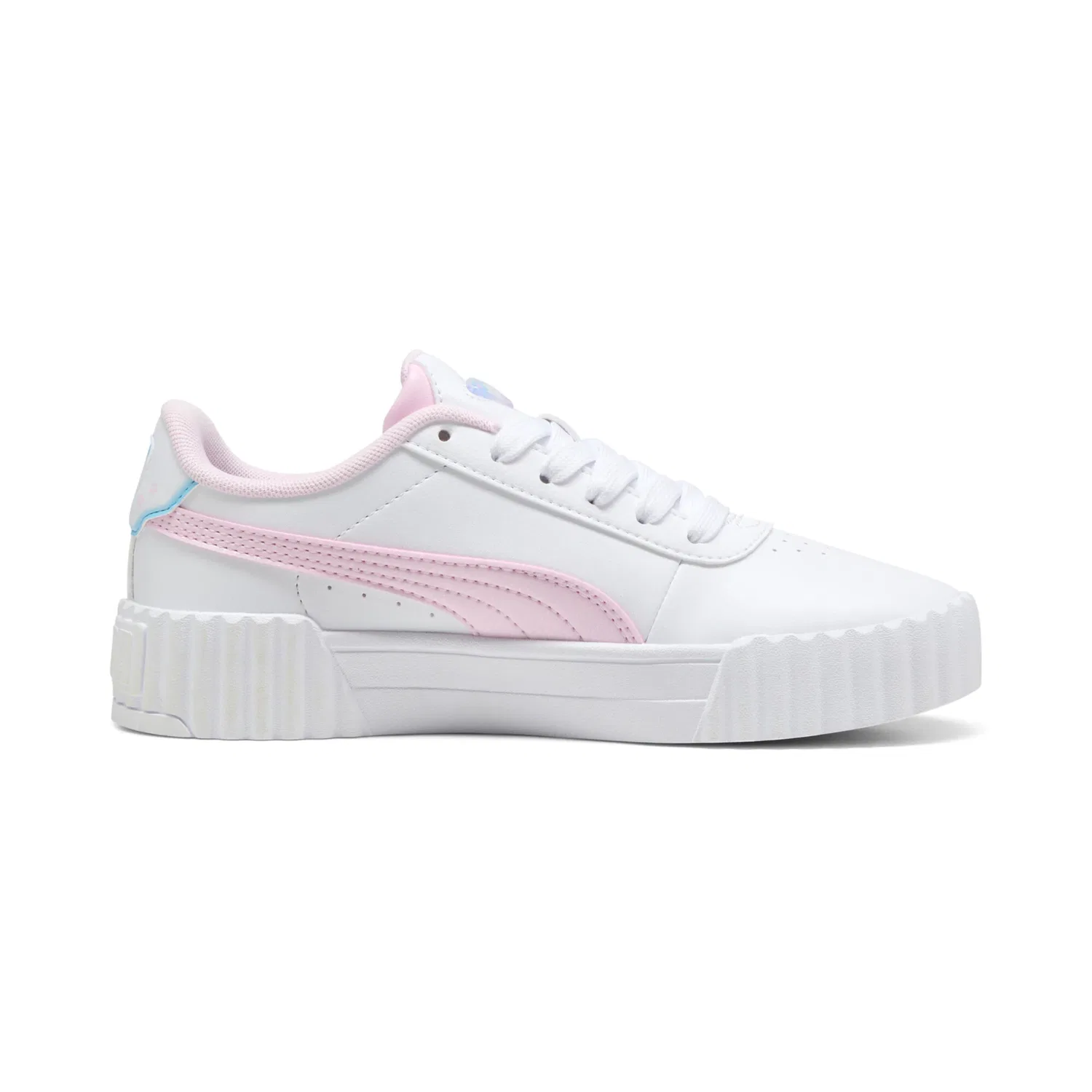 Детские кроссовки с синтетическим верхом Carina 3.0 Jelly PUMA, White/Pearl Pink — фото 3