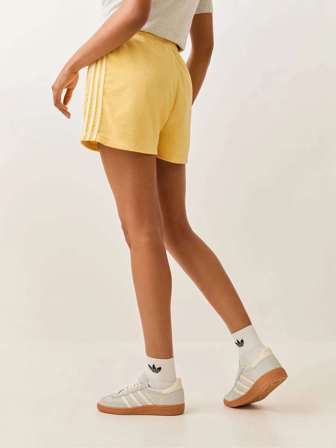 Шорты с махровой ткани Firebird, adidas Originals, желтые — фото 3