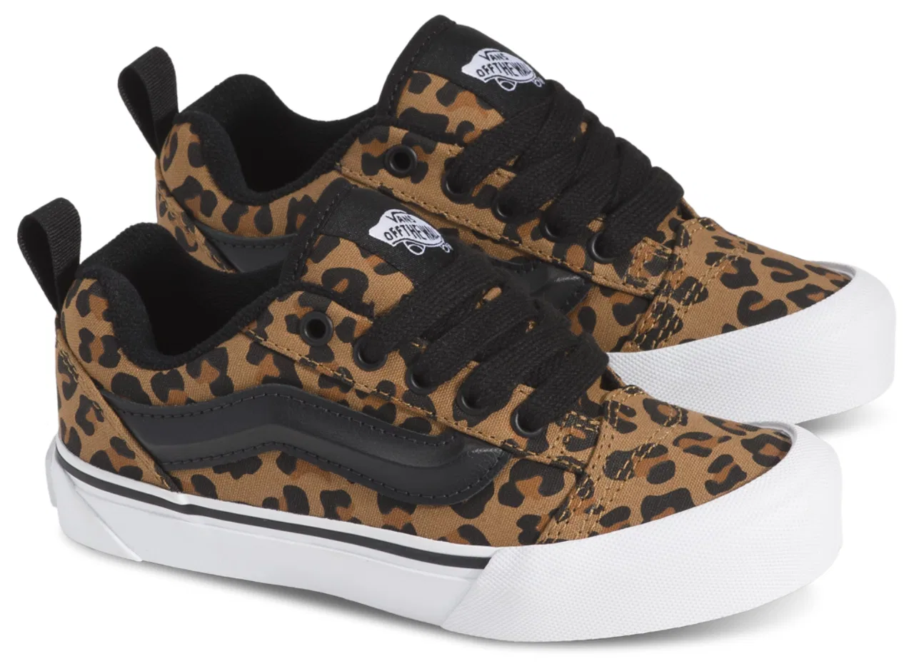 Детские кеды Knu Skool Leopard Vans, коричневый/черный — фото 2