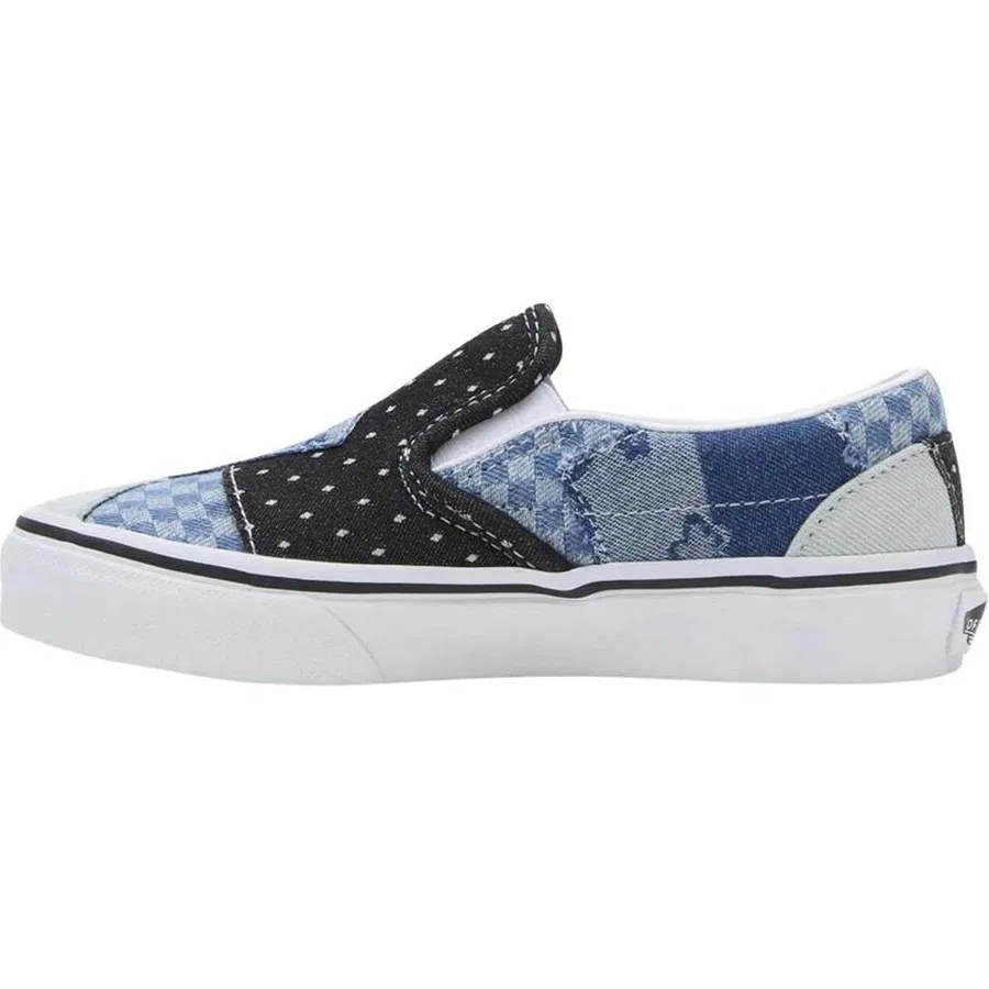 Кроссовки повседневные с патчворк-дизайном Uy Classic Slip-On Patchwork Vans, Темно-синий — фото 3
