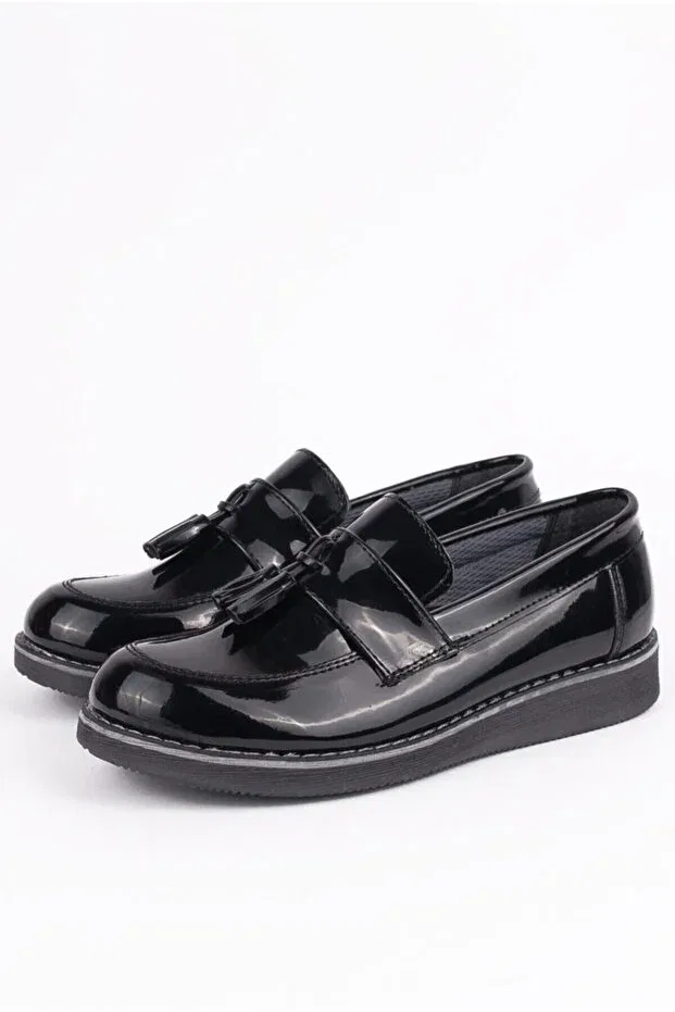 Детские туфли для мальчиков лакированные Rıdvan Çelik, Black