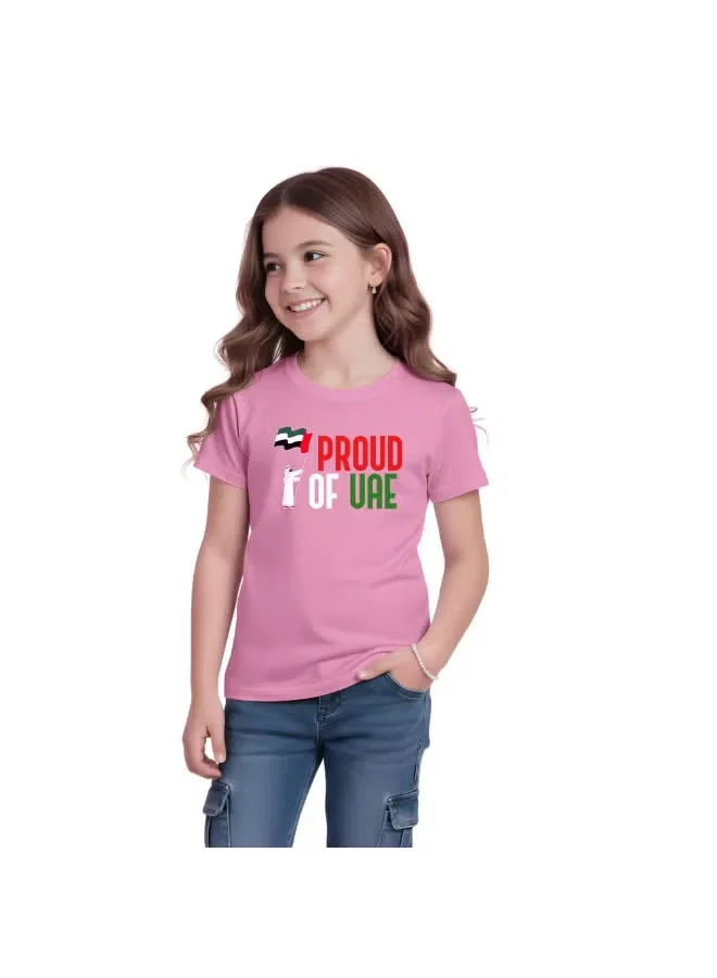 Футболка детская с коротким рукавом UAE Printshop4Me, розовый — фото 3