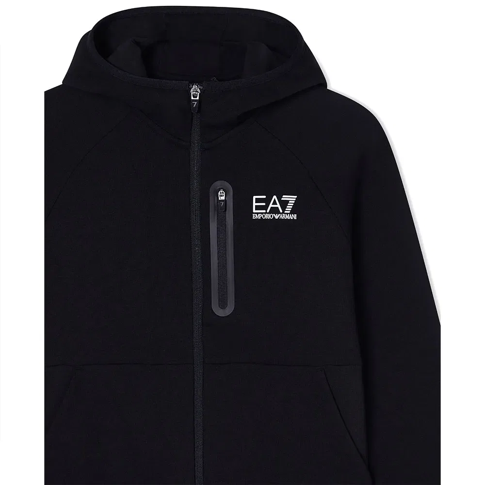 Свитшот на молнии EA7 EMPORIO ARMANI, черный — фото 3