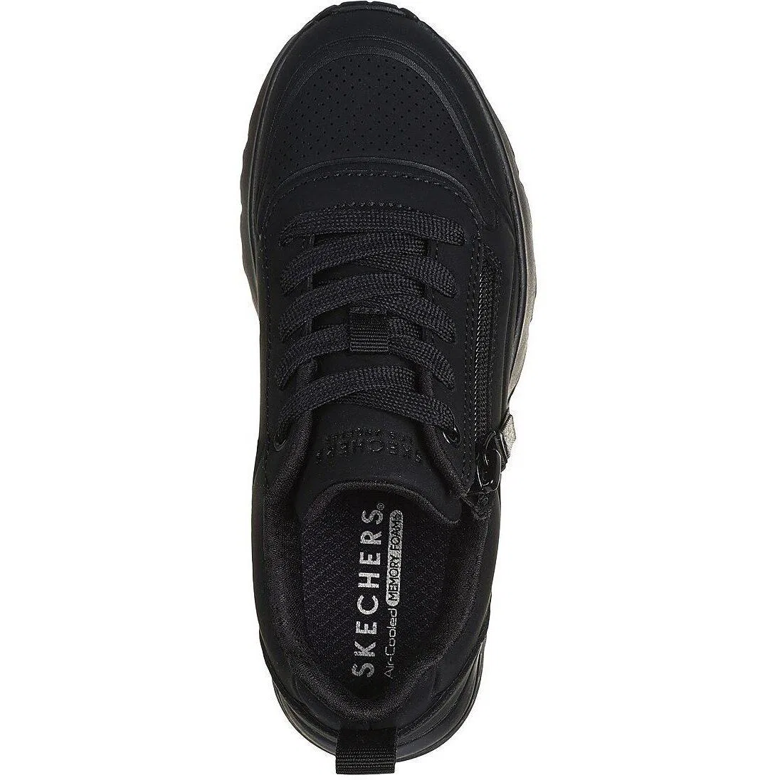 Детские кроссовки с легкой шнуровкой Skechers Uno Lite - Easy Zip, Schwarz — фото 2