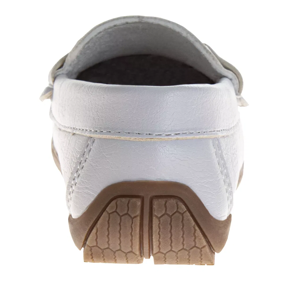 Детские туфли-лоферы для мальчиков с круглым носом Penny Loafer Casual Slip-On Moccasin Flats Josmo Shoes, White — фото 3