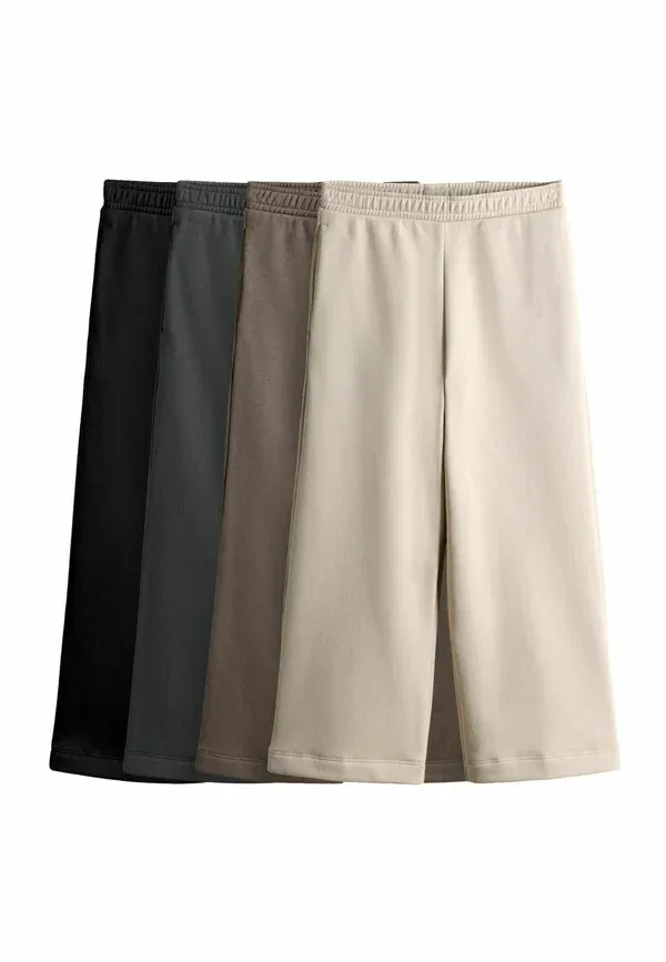 Брюки хлопковые Regular fit-4 pack wide joggers The Set, Brown, черный/коричневый