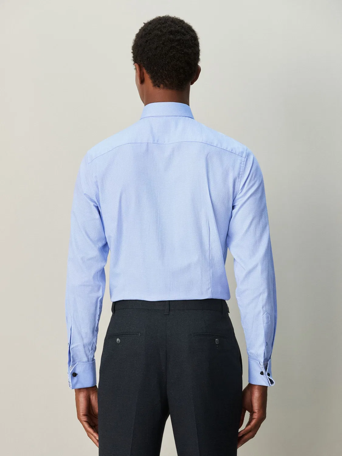 Рубашка формальная, текстурированная, Slim Fit Next, синяя — фото 3