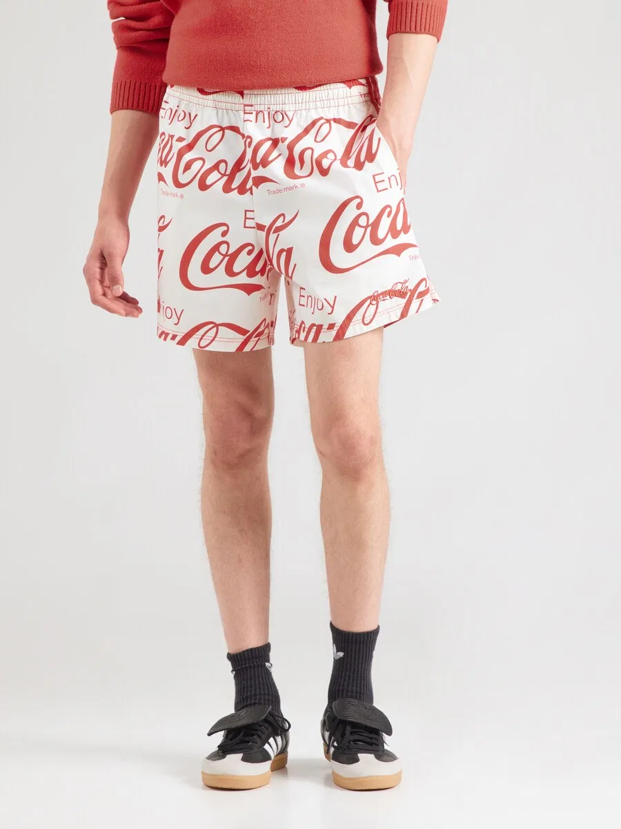 Шорты ADIDAS ORIGINALS свободного кроя 'Coca-Cola Classic' белого цвета — фото 2