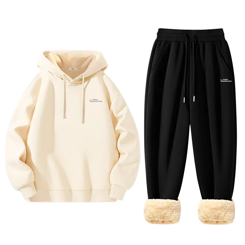 Детский комплект свитшотов MINISO, Light Beige, Black