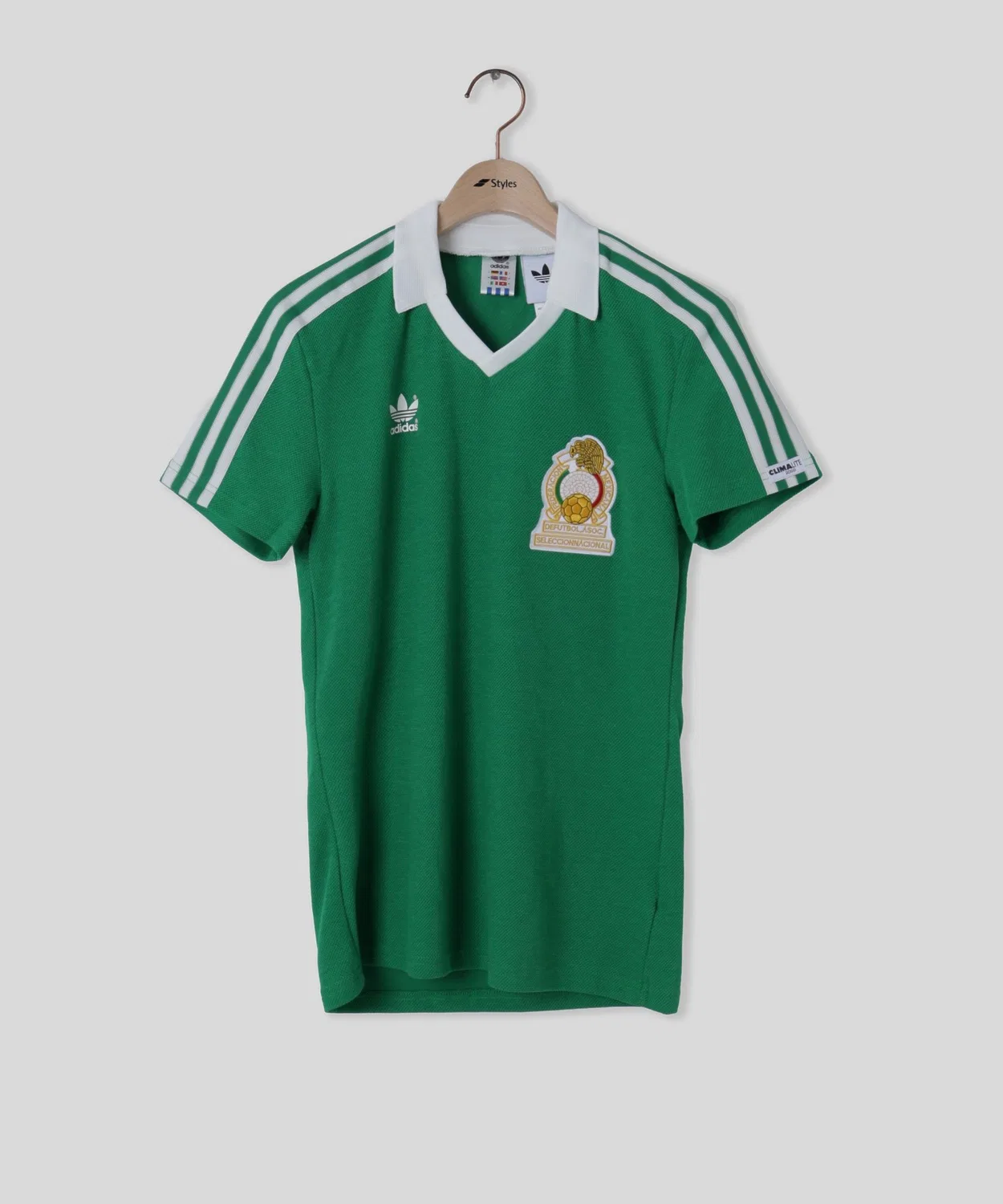 Мужская футболка с V-образным вырезом Mexico Home Jersey 1986 Adidas Originals, Green — фото 2