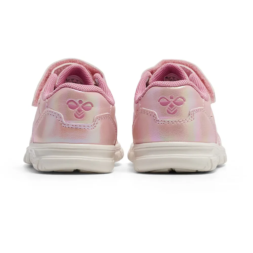 Детские кроссовки для девочек с металлическим верхом Crosslite Metallic 2.0 Hummel, Pink — фото 4