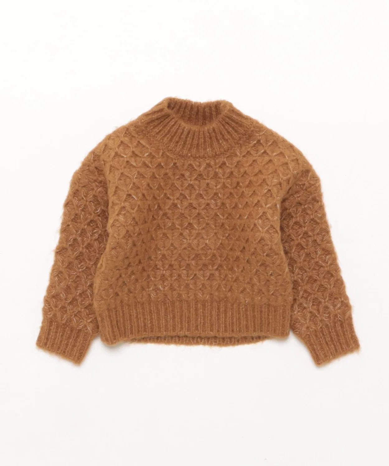 Детский свитер релакс-фит с высоким воротом Rylee + Cru, Brown