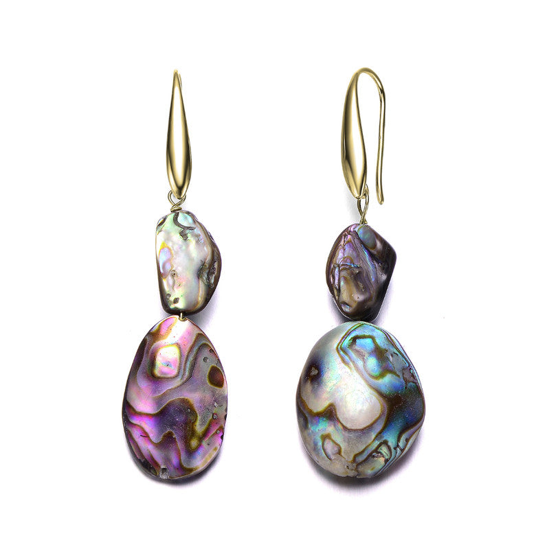 

Ожерелье из стерлингового серебра с покрытием из белого золота и подвеской в ​​виде черепахи-абалона Genevive, золотой