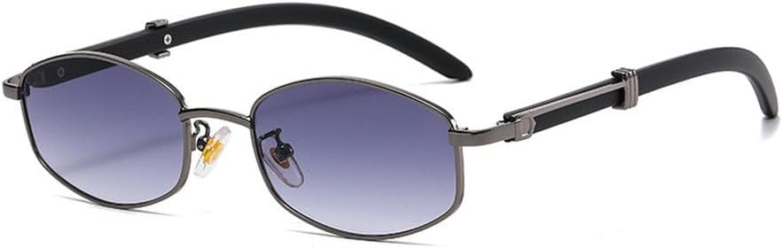 

Модные солнцезащитные очки неправильной формы для мужчин и женщин, стильные, в металлической оправе, для активного отдыха, небольшие, для путешествий, вечеринок, вождения WNCKSQ, C04 Gun Grey