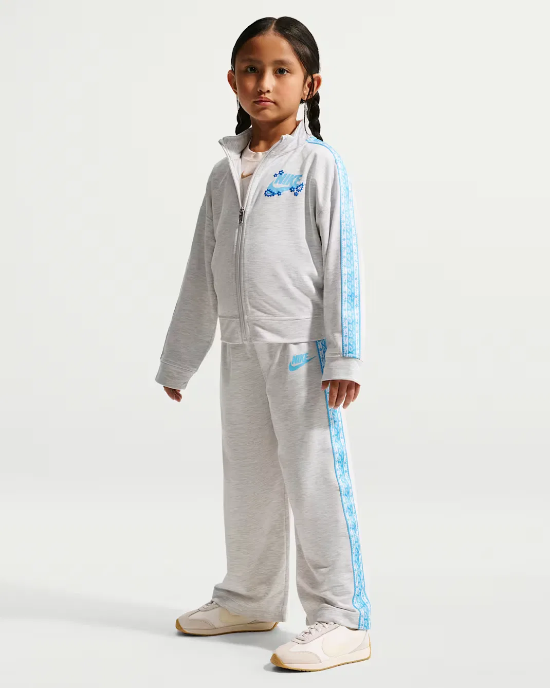 Little Kids' 2-Piece Track Set Nike Retro Remix, Birch Heather