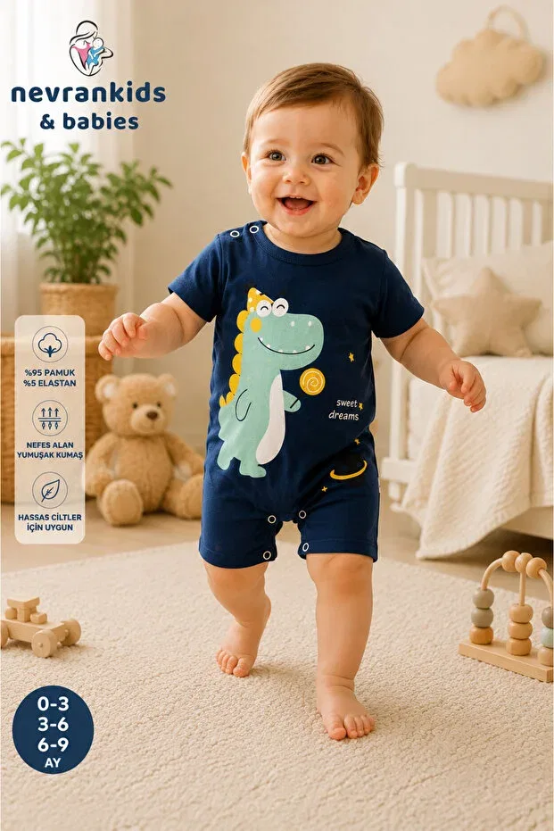 Детский комбинезон для новорожденных хлопковый Sportswear Nevrankids, Indigo