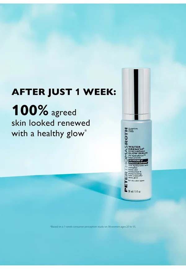 Сыворотка с гиалуроновой кислотой Water Drench Hyaluronic Glow Serum Peter Thomas Roth, Blue, 30 мл — фото 3