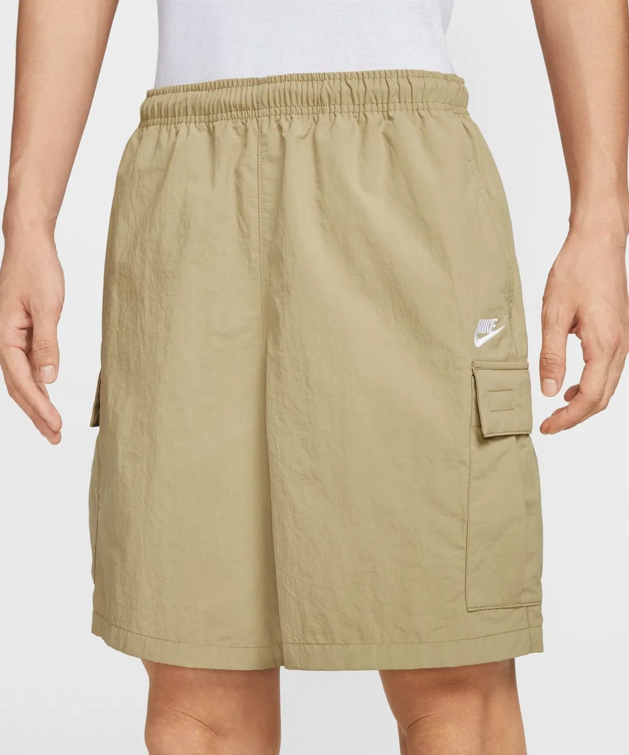 Мужские шорты карго с принтом и брендовым логотипом NIKE, Beige