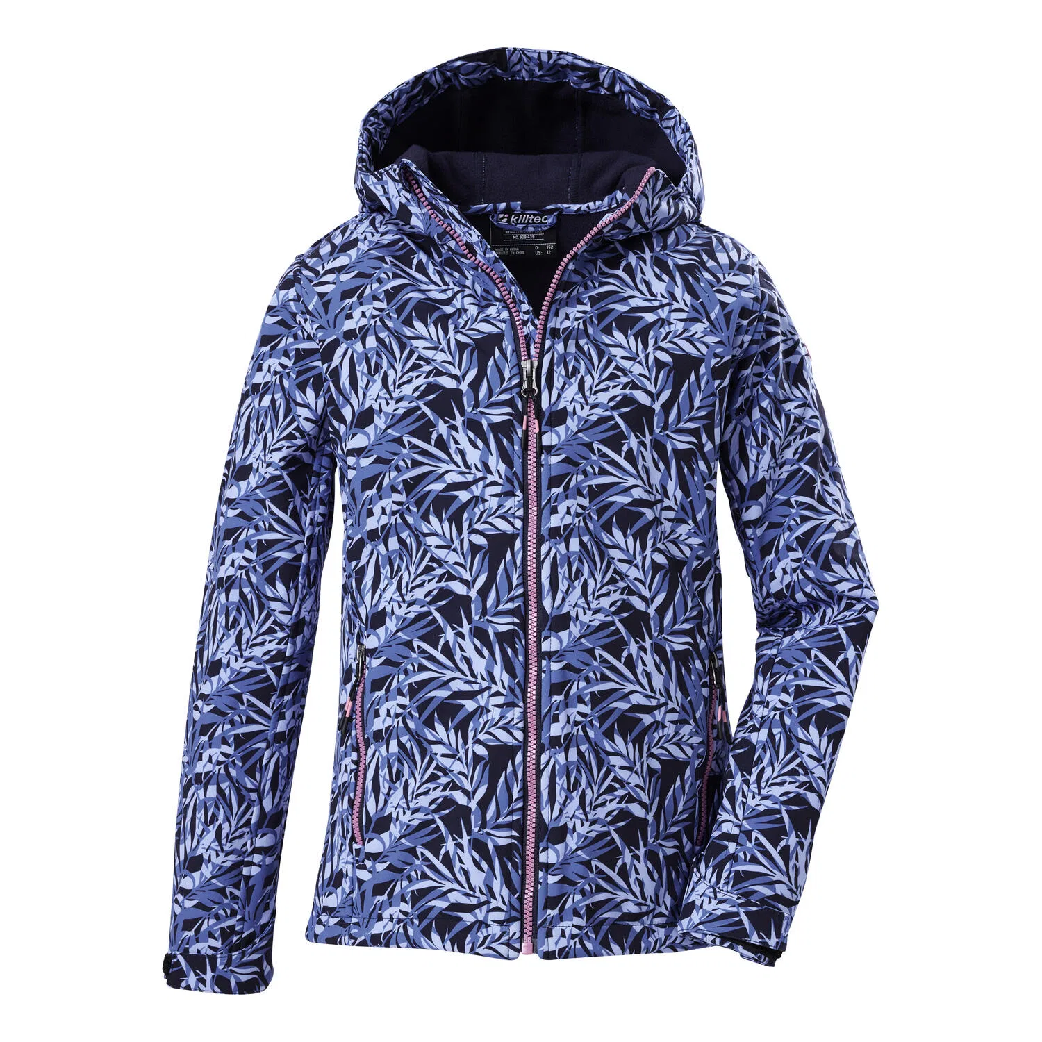 Детская софтшелл-куртка для девочек с принтом Madchen Softshelljacke Print Killtec, Blau Kometgrau
