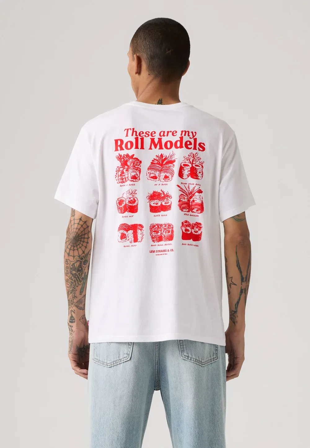 Футболка свободного кроя с принтом Levi'S, Offwhite