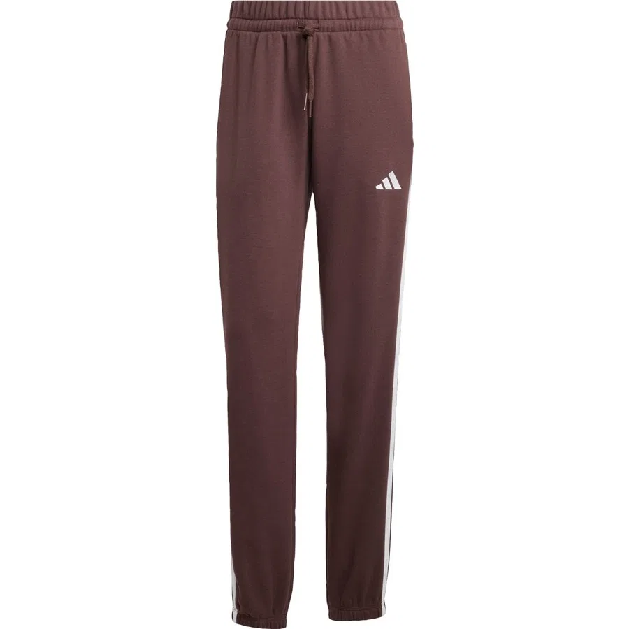 Спортивные штаны с манжетами Essentials 3-Stripes Sportswear adidas, Коричнево-белый — фото 3