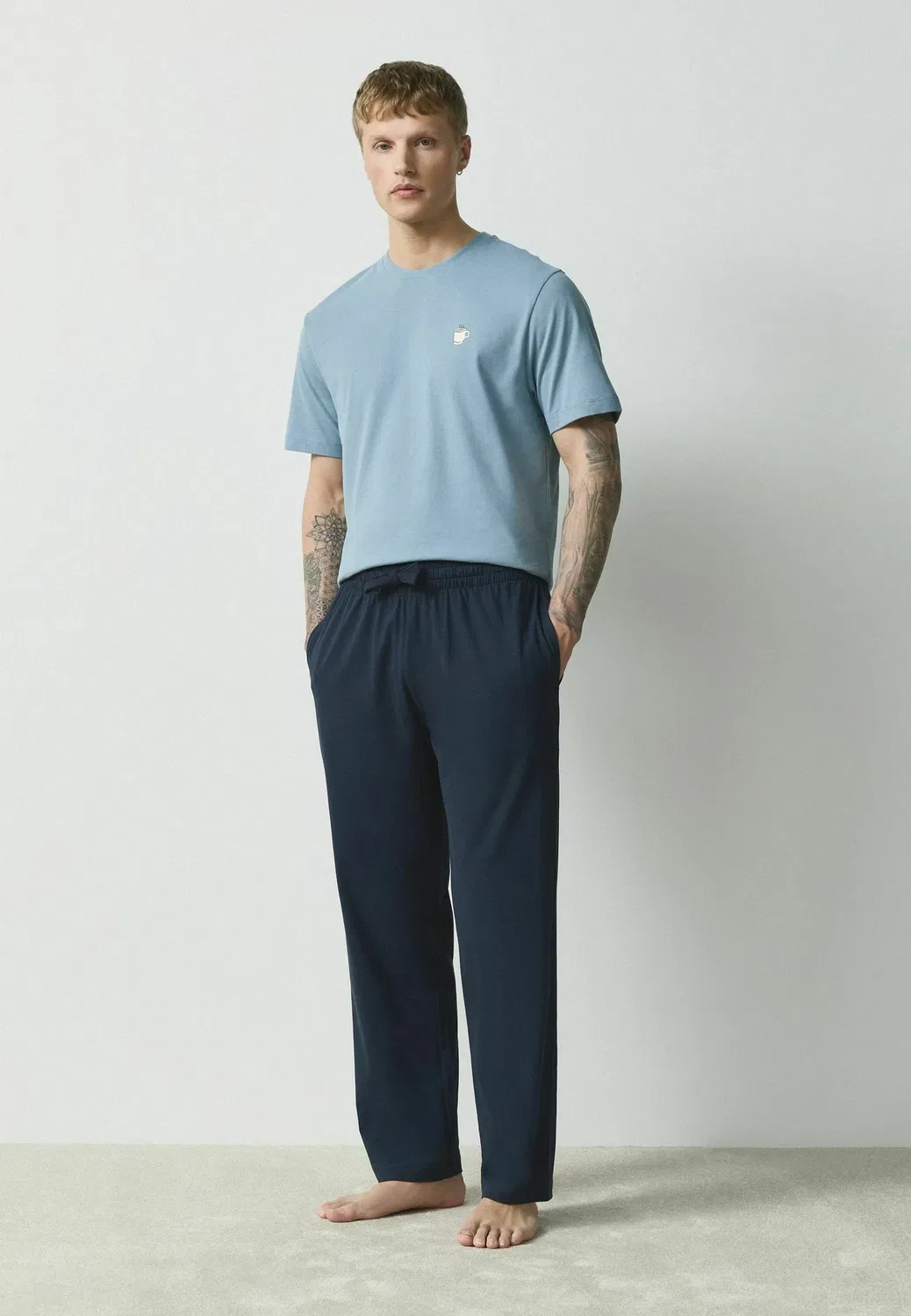 Пижамный комплект из двух пижам стандартного кроя из трикотажа Next, Printed Coffee Blue Brown