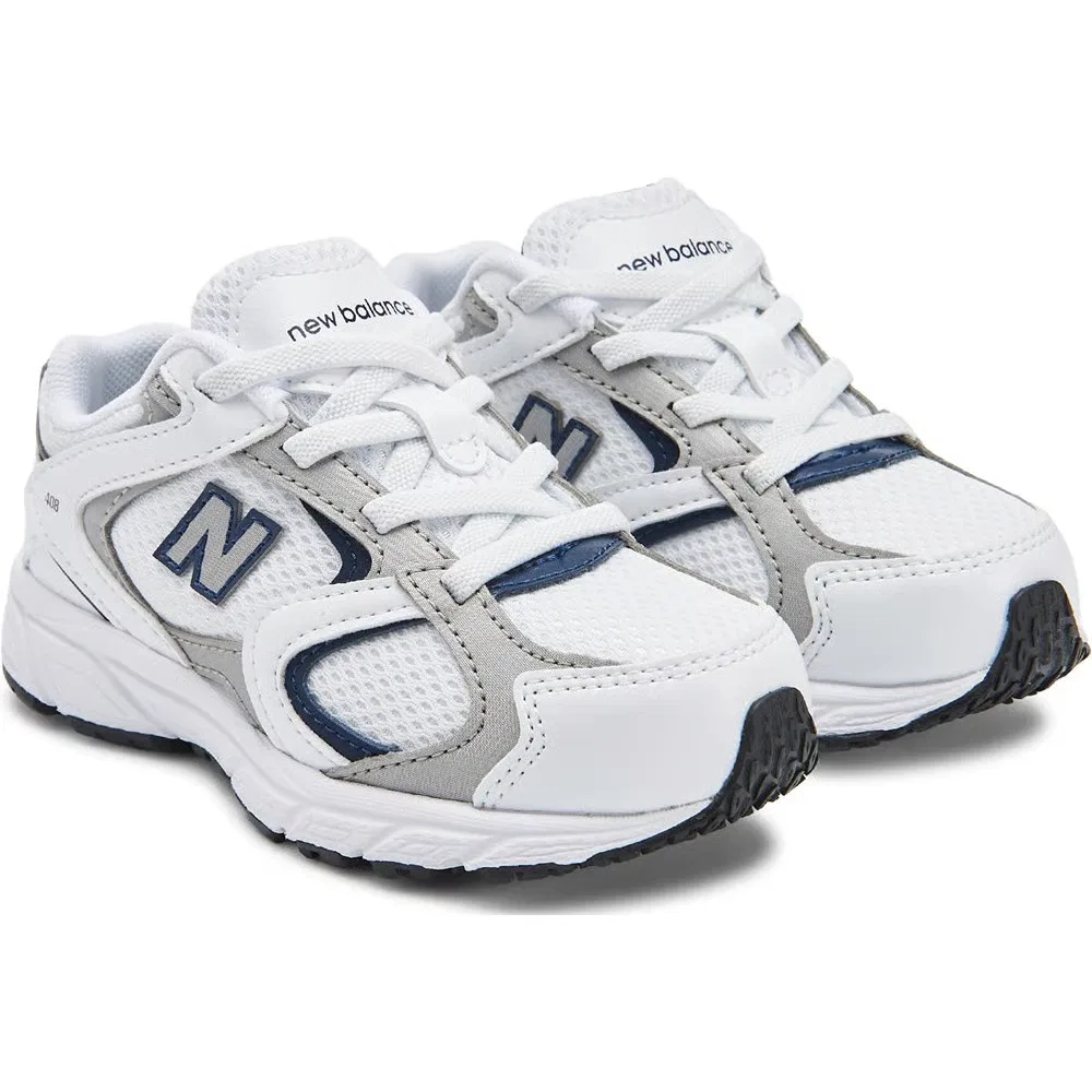 Детские слипоны 408 для малышей New Balance, White/Navy
