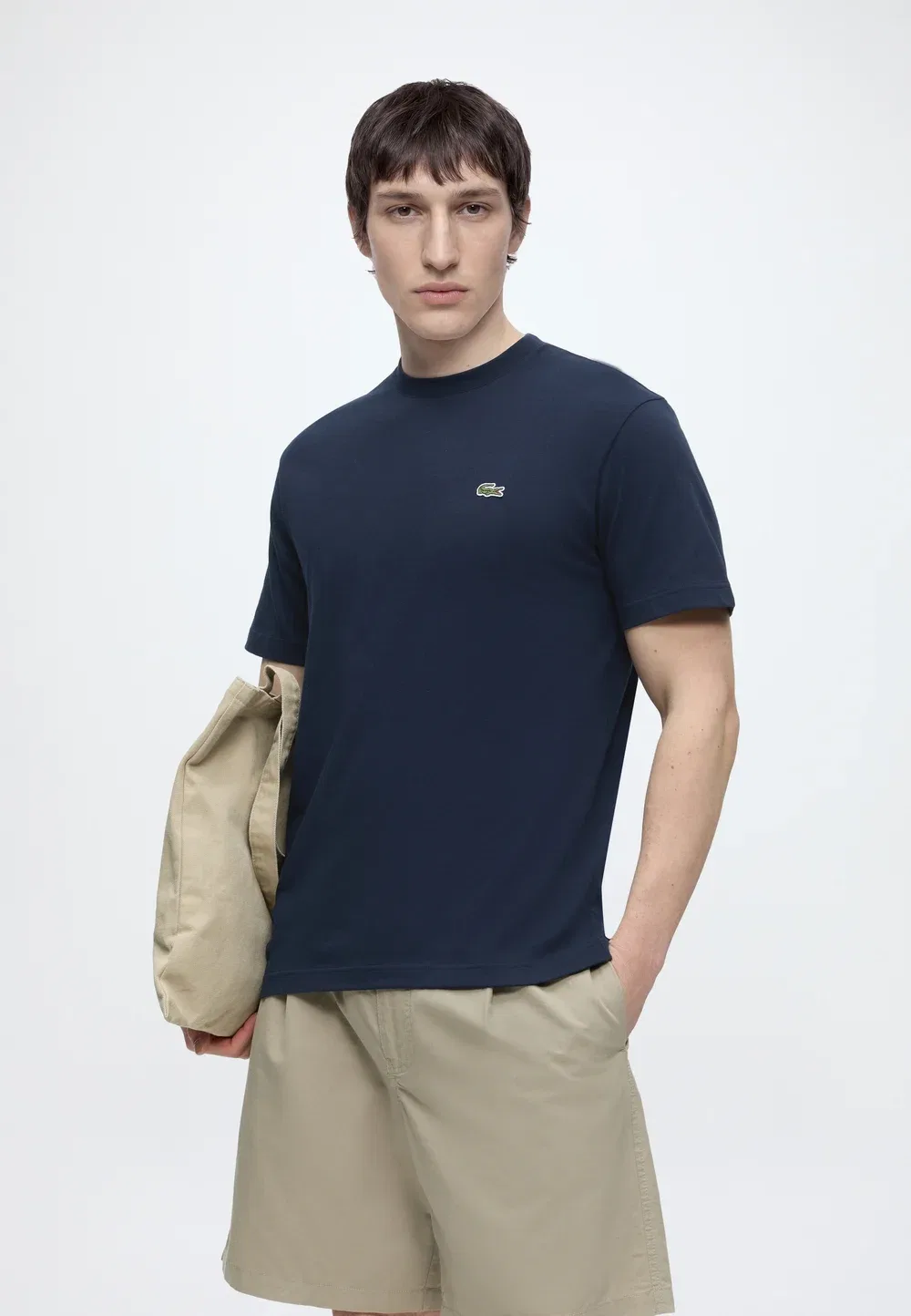 Футболка унисекс - футболка с принтом Lacoste, Navy Blue — фото 4