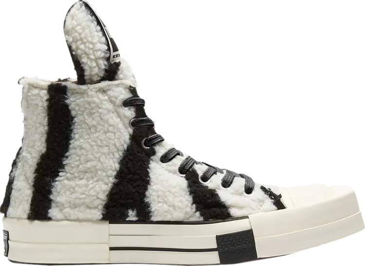 

Кроссовки Converse x Rick Owens DRKSHDW TURBODRK Chuck 70 High Zebra, белый