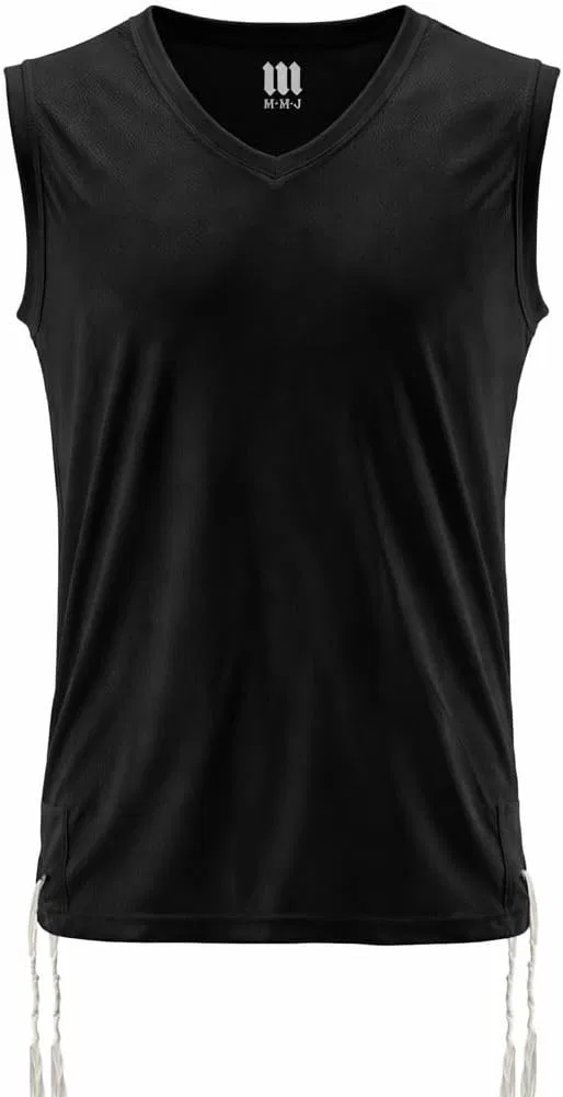 Мужская майка с цицит Dry Fit Mesh Tzitzit Men Tank Top, чёрный