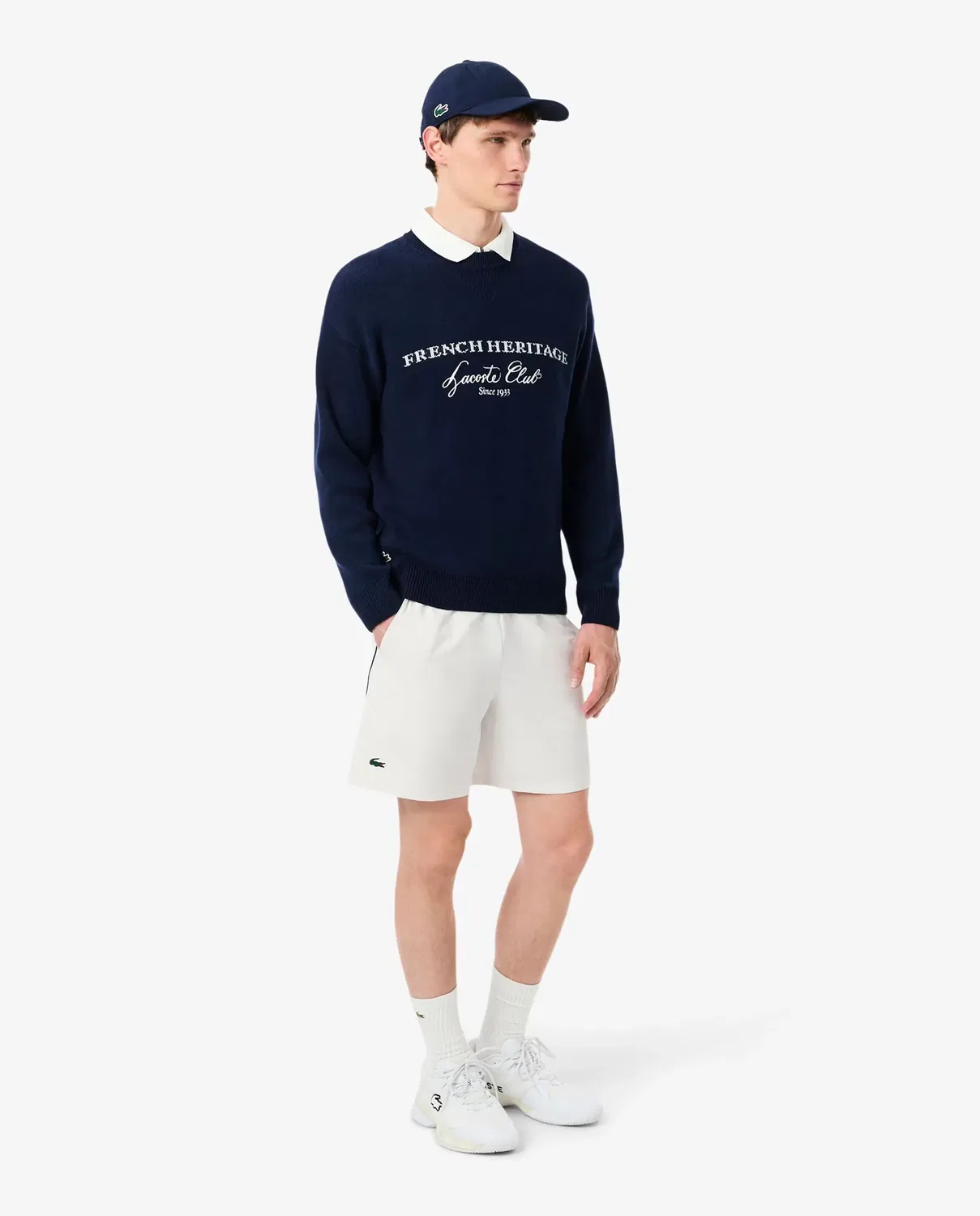 Мужские шорты с принтом Lacoste, Blanco — фото 4