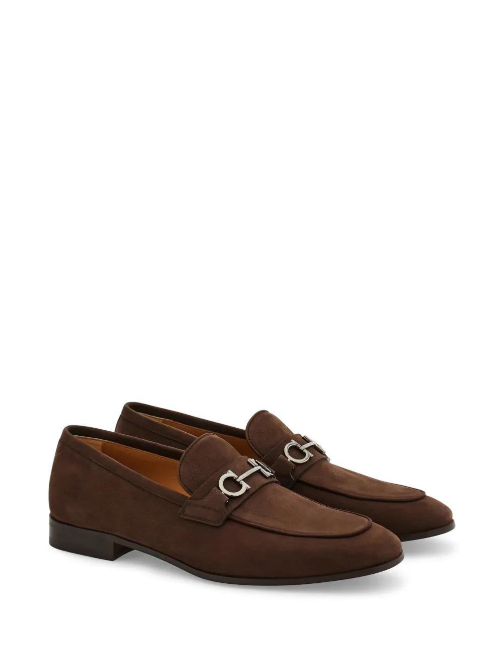 Мокассины с украшением Gancini Ferragamo, коричневый — фото 2