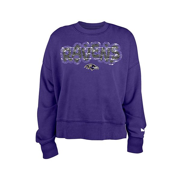 Девчачья фиолетовая блузка Baltimore Ravens с пайетками New Era — фото 3