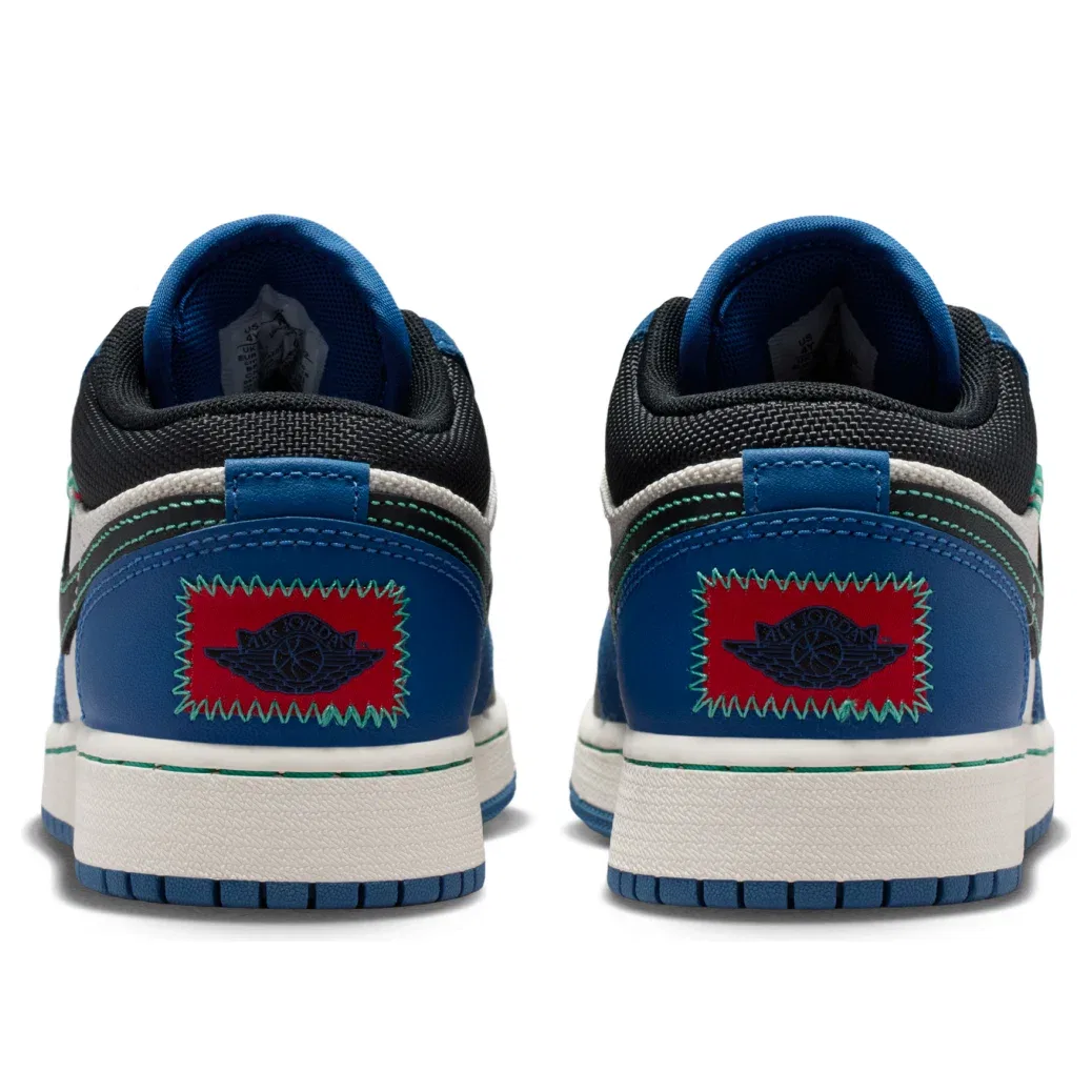 Детские кроссовки с шнуровкой Air Jordan 1 Low SE, синий — фото 4