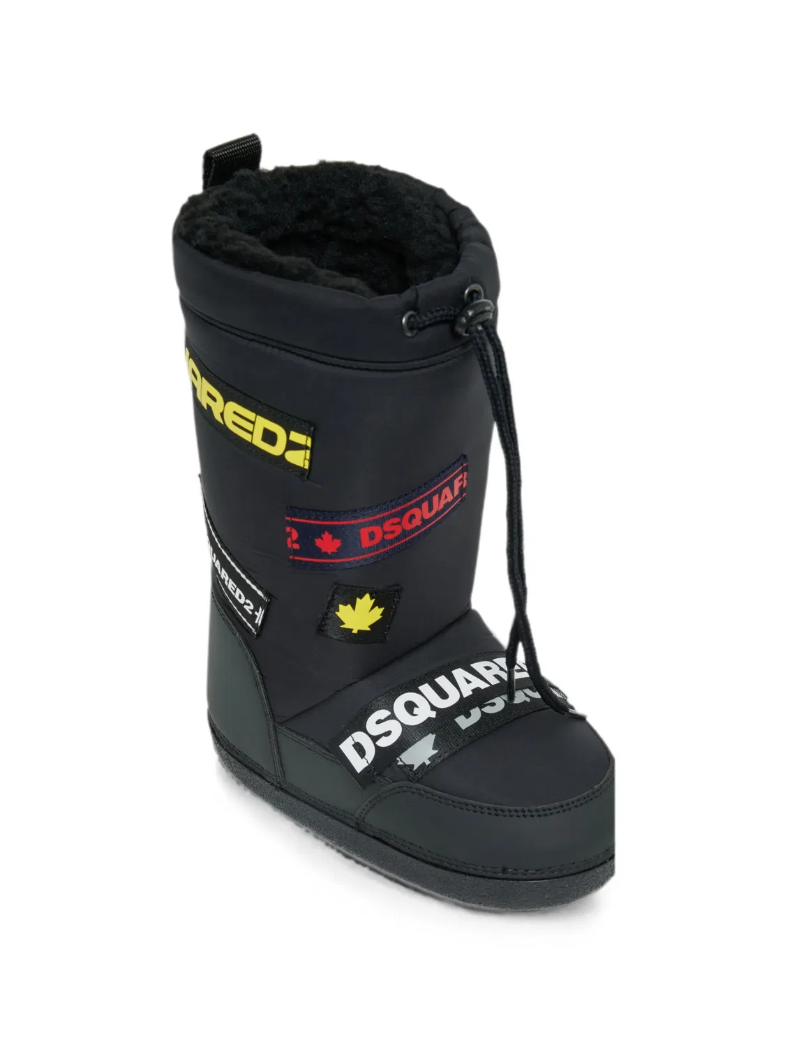 Детские зимние сапоги с логотипом, черные DSQUARED2, черный