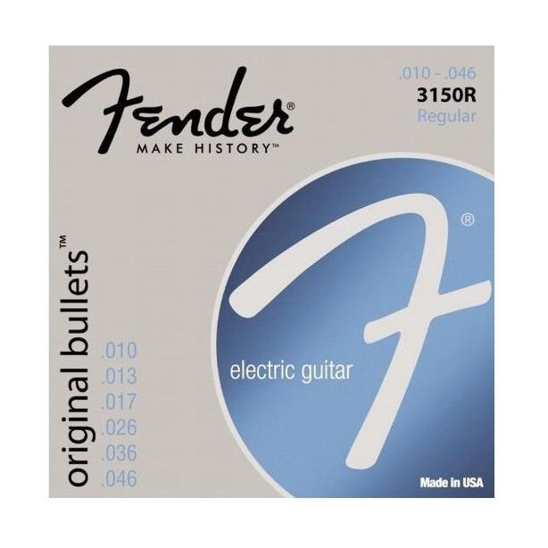 Струны Fender 3150R для электрогитары пуля из чистого никеля (10-46 обычный калибр) - фото